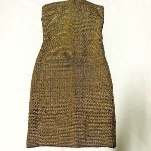 Gold Strapless Dress